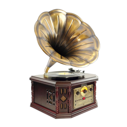 Pyle-Home Vintage Phonograph Horn Turntable